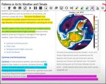 Picture of text with highlighted lines using the read and write extension highlighters