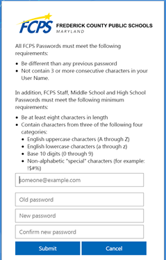 OWA Change Password